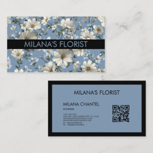 Carte De Visite Fleur de Daisy Moderne Tendance Fleuriste