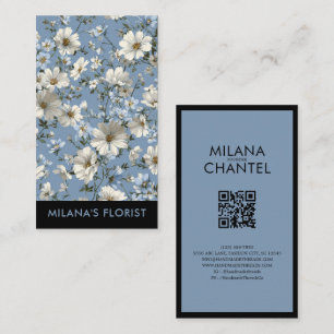Carte De Visite Fleur de Daisy Moderne Tendance Fleuriste