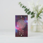 Carte De Visite Fleur de *~* de l'astrologie de Reiki de yoga de (Debout devant)