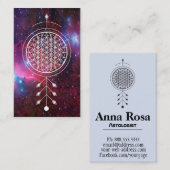 Carte De Visite Fleur de *~* de l'astrologie de yoga de Nebuala (Devant / Derrière)