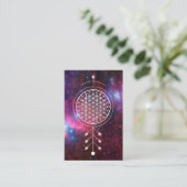 Carte De Visite Fleur de *~* de nébuleuse d'astrologie de yoga de (Debout devant)