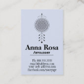 Carte De Visite Fleur de *~* de nébuleuse d'astrologie de yoga de (Dos)