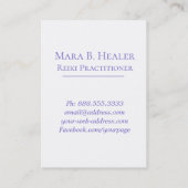 Carte De Visite Fleur de *~* de yoga sacré de Reiki de la (Dos)