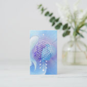 Carte De Visite Fleur de *~* de yoga sacré Reiki de la géométrie (Debout devant)