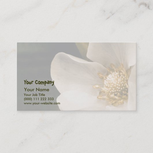 Carte De Visite Fleur de fraise (Devant)