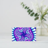 Carte De Visite Fleur de glace rose (Debout devant)