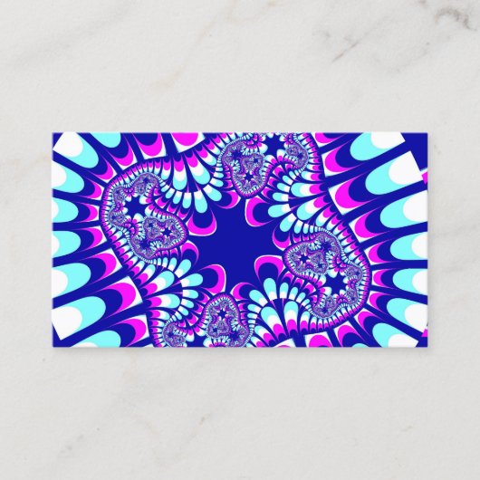 Carte De Visite Fleur de glace rose (Devant)