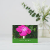 Carte De Visite fleur de jardin rose (Debout devant)