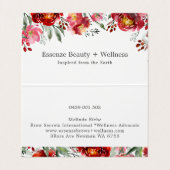 Carte De Visite Fleur de jardin rouge profond (Intérieur déplié)