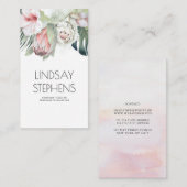 Carte De Visite Fleur de jungle tropicale exotique et Feuilles de (Devant / Derrière)