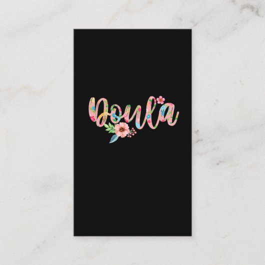 Carte De Visite Fleur de la mère florale Doula, bébé mou (Devant)