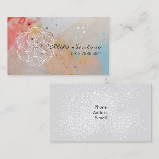 Carte De Visite Fleur de la vie (Devant / Derrière)