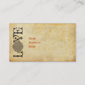 Carte De Visite Fleur de la vie - AIMEZ marquer avec des lettres (Dos)