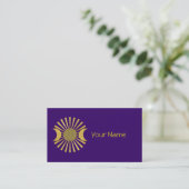 Carte De Visite Fleur de la vie avec la lune (Debout devant)