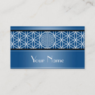 Carte De Visite Fleur de la vie - blanc simple sans couture +