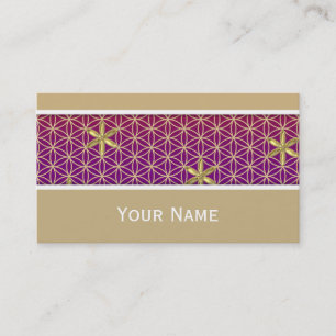 Carte De Visite Fleur de la vie - emboutissez le motif sans