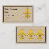 Carte De Visite Fleur-De-lis (Devant / Derrière)
