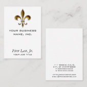 Carte De Visite Fleur De Lis (Devant / Derrière)