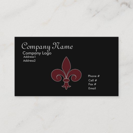 Carte de visite Fleur-De-Lis (Devant)