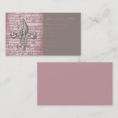 Carte De Visite Fleur de Lis (Devant / Derrière)