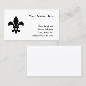 Carte De Visite Fleur de Lis (Devant / Derrière)