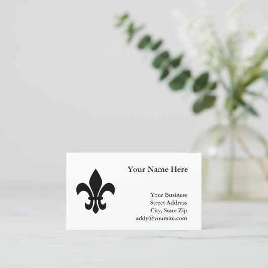 Carte De Visite Fleur de Lis (Debout devant)