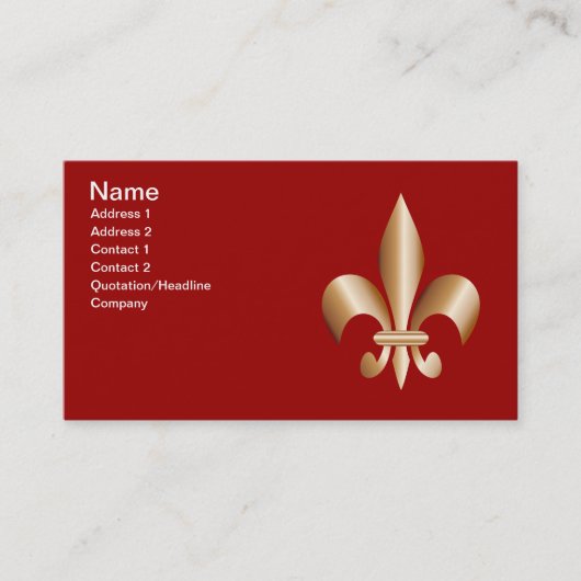 Carte De Visite Fleur de lis (Devant)