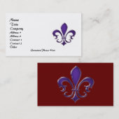 Carte De Visite Fleur de Lis 1 (Devant / Derrière)