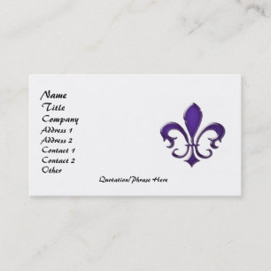 Carte De Visite Fleur de Lis 1
