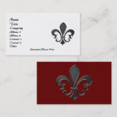 Carte De Visite Fleur de Lis 2 (Devant / Derrière)