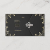 Carte de visite fleur de lis argent 2 (Dos)
