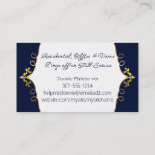 Carte De Visite fleur de lis assiette décor chef restauration gast (Dos)