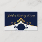 Carte De Visite fleur de lis assiette décor chef restauration gast (Devant)