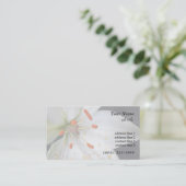 Carte De Visite fleur de lis blanc (Debout devant)