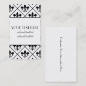 Carte De Visite Fleur De Lis Border (Devant / Derrière)