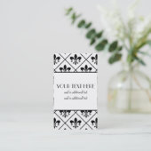 Carte De Visite Fleur De Lis Border (Debout devant)