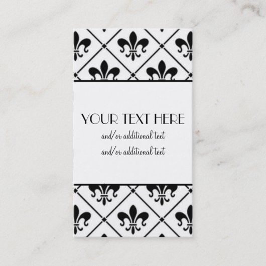 Carte De Visite Fleur De Lis Border (Devant)