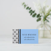 Carte De Visite Fleur De Lis Border (Debout devant)