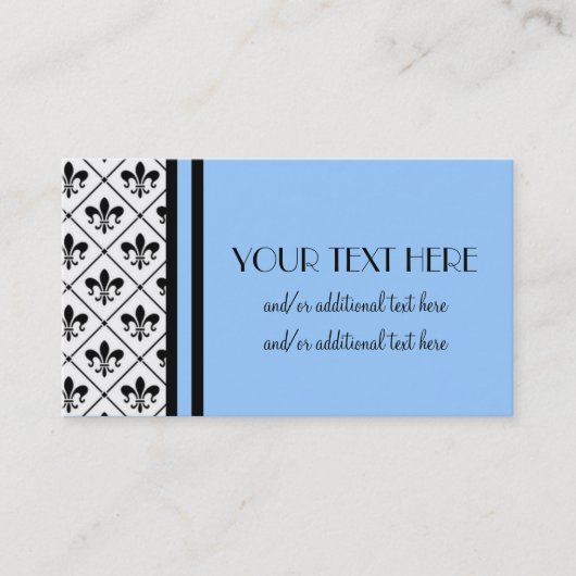 Carte De Visite Fleur De Lis Border (Devant)