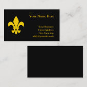Carte De Visite Fleur de lis en or (Devant / Derrière)