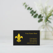 Carte De Visite Fleur de lis en or (Debout devant)