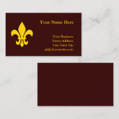 Carte De Visite Fleur de Lis en or (Devant / Derrière)