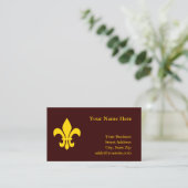 Carte De Visite Fleur de Lis en or (Debout devant)