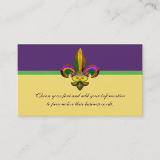 Carte De Visite Fleur de lis Mask