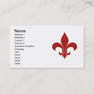 Carte De Visite Fleur de lis Motif