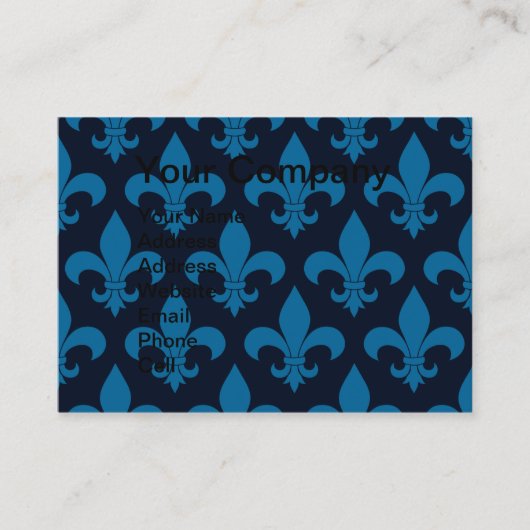 Carte De Visite Fleur de lis Motif Classic (Devant)