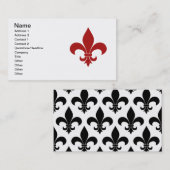 Carte De Visite Fleur de lis Motif Classic (Devant / Derrière)