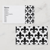 Carte De Visite Fleur de lis Motif Classic (Devant / Derrière)