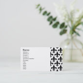 Carte De Visite Fleur de lis Motif Classic (Debout devant)