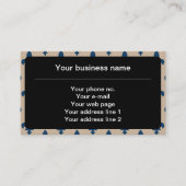 Carte De Visite Fleur de Lis Motif, Français, Royal, Bleu marine (Devant)